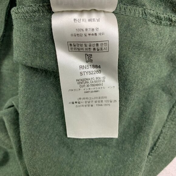 Patagonia Mens Shirt Large Green Daily Henley Long Sleeve Organic Cotton 52260 - Picture 7 of 8